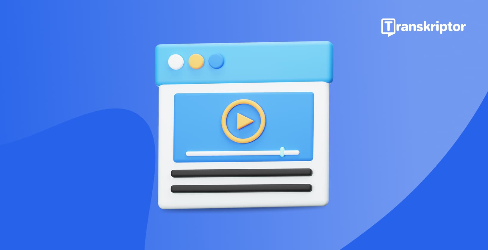 Interface de lecteur vidéo avec design de sous-titres et barre de contrôle