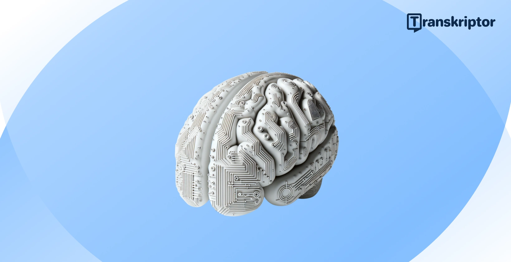 현대 회계 관행에서 인공 지능의 통합을 반영하는 AI-두뇌 그림.