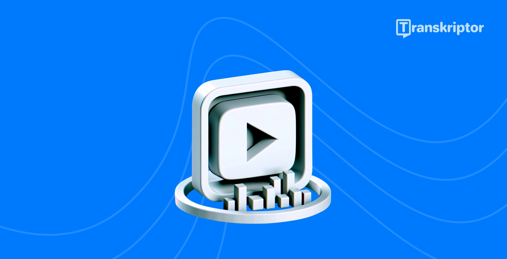 वीडियो को प्रभावी ढंग से ट्रांसक्रिप्ट YouTube करने के लिए प्ले बटन और ट्रांसक्रिप्शन विजुअल इलस्ट्रेटिंग तरीके।