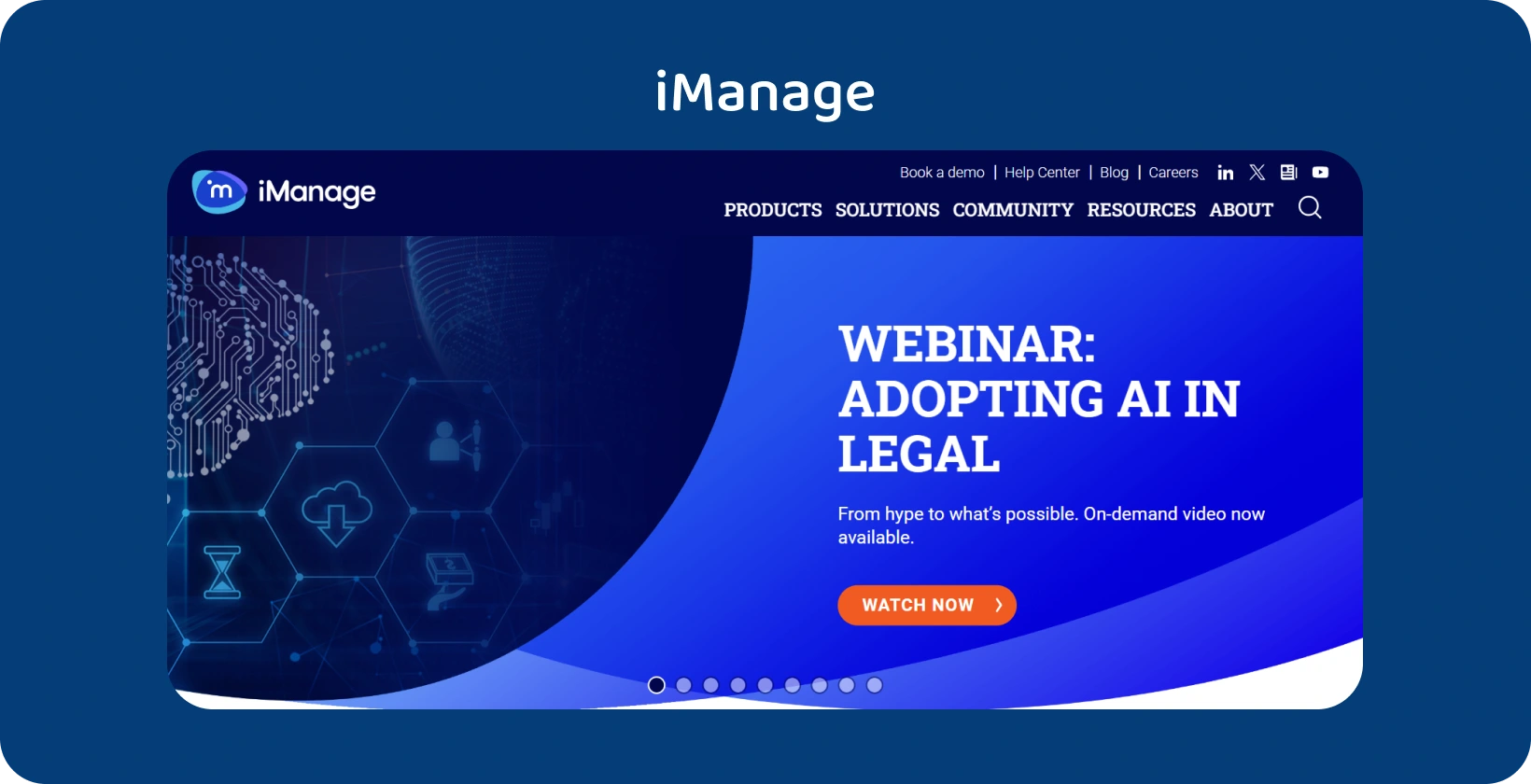 iManage platform that enhances sophisticated legal records management and seamless automation processes.