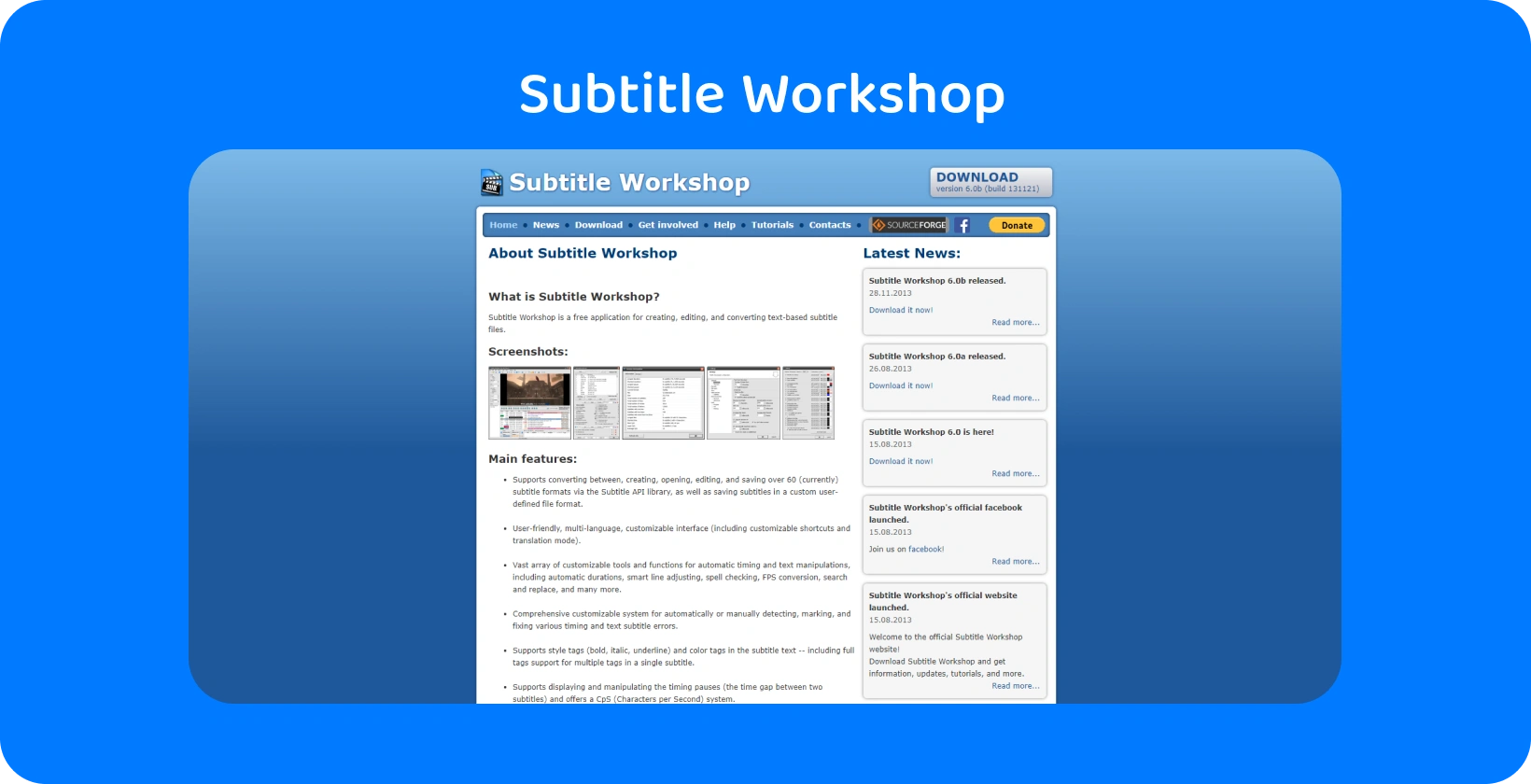 Subtitle Workshop interface showcasing its subtitle editing features, the go-to choice for video captioning in 2024.