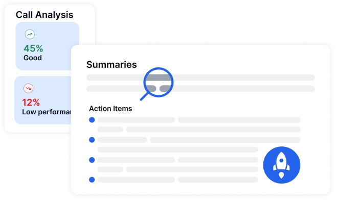 Analise a eficiência da chamada facilmente com modelos de transcrição personalizáveis para equipes de vendas.
