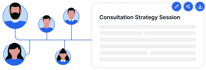 Simplifique a colaboração do cliente com uma ferramenta de transcrição fácil de usar para consultores.