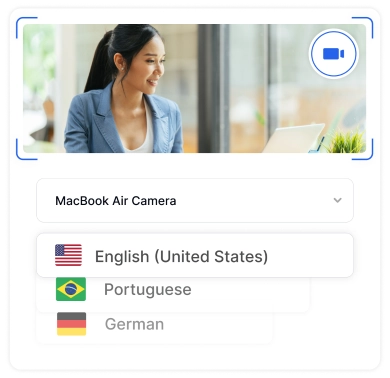 Grave vídeo e obtenha transcrições precisas em um processo contínuo.