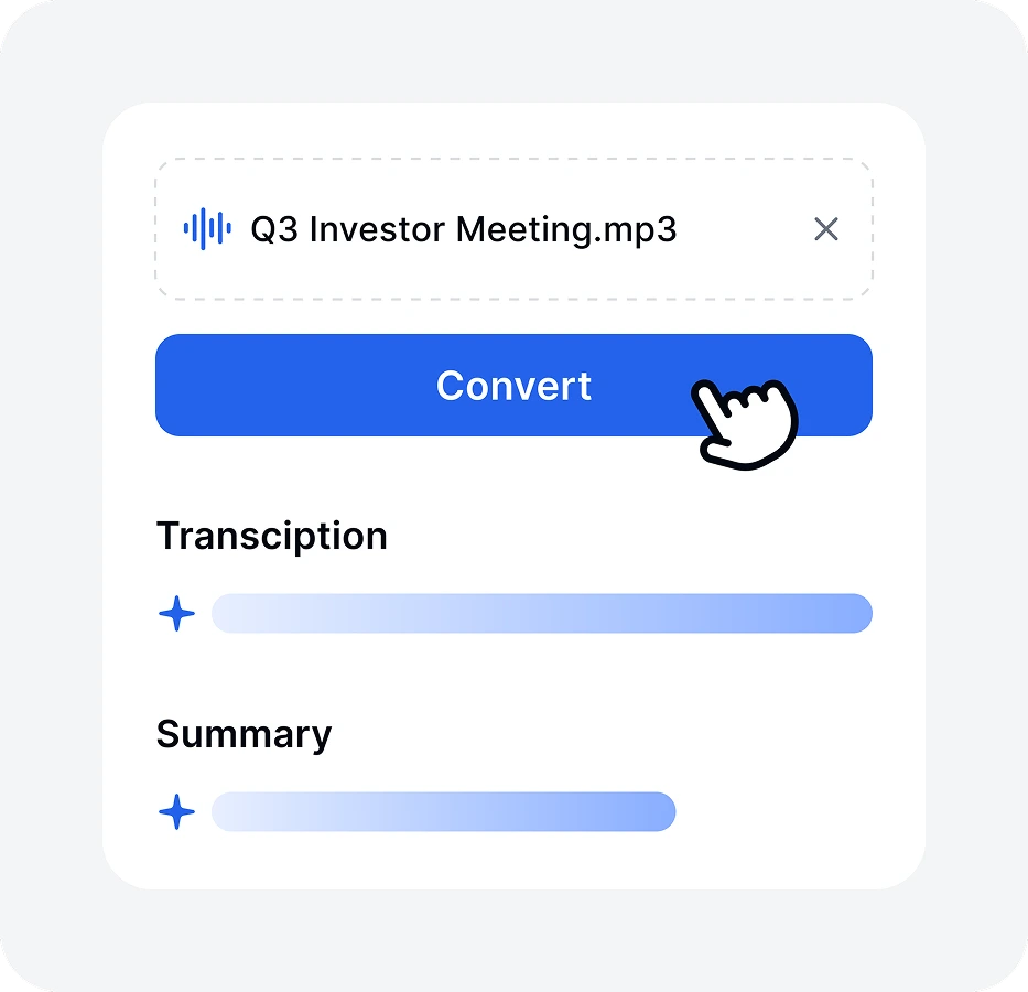 Botão para iniciar o processo de conversão de fala em texto.