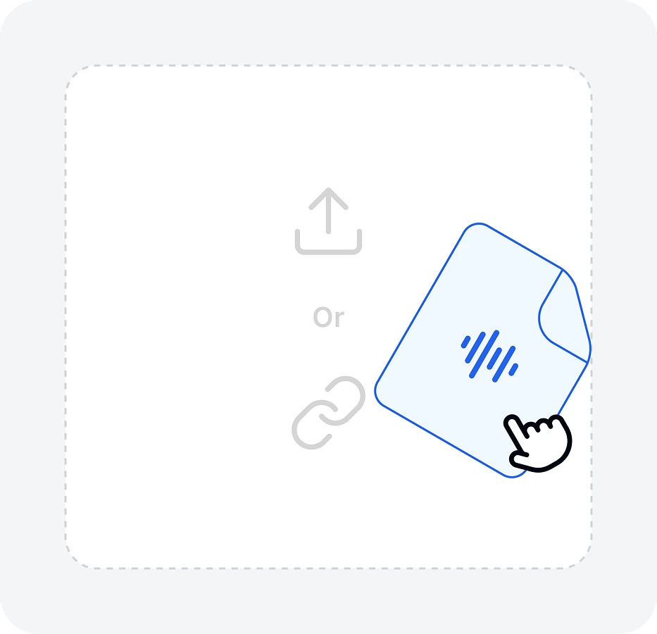 Página de upload que permite aos usuários enviar arquivos de fala para transcrição.
