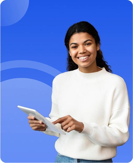 Assistente executivo com tablet para anotações automatizadas de reuniões e integração com gerenciamento de calendário.